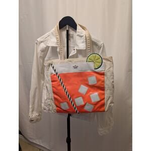 Kate Spade It’s Five O’Clock Somewhere Large Tote Vacation Cocktails Beach fun!